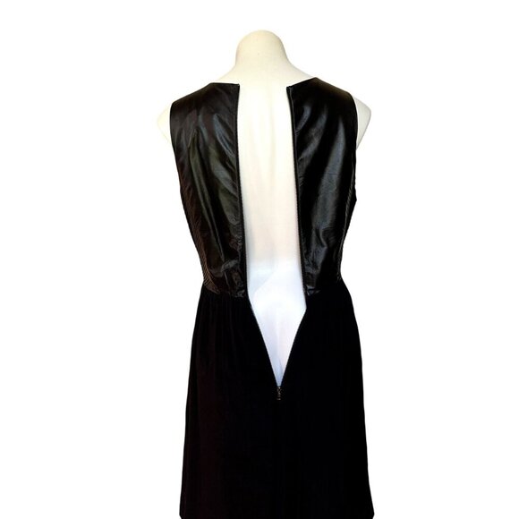 Line+Dot Edgy Little Black Dress Cocktail Mini Gown Bikercore Luxe Look - Picture 8 of 12